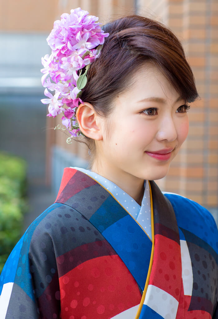 白地に赤青フラッグ×ブルー×紺ぼかしの袖