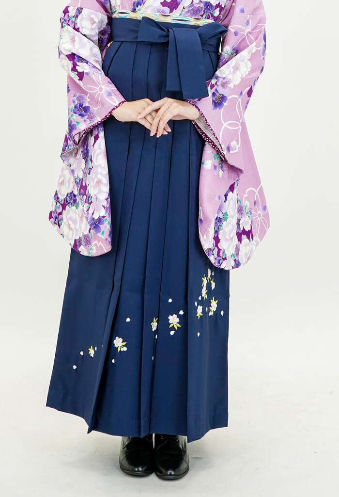 レンタル袴：HL薄紫ぼたんと桜×コンシシュウ