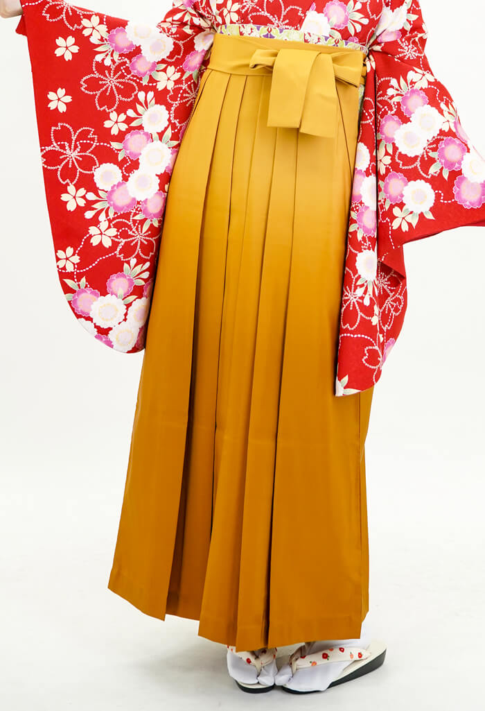 レンタル袴：アカ雪輪ヤエザクラ×キンチャボカシ