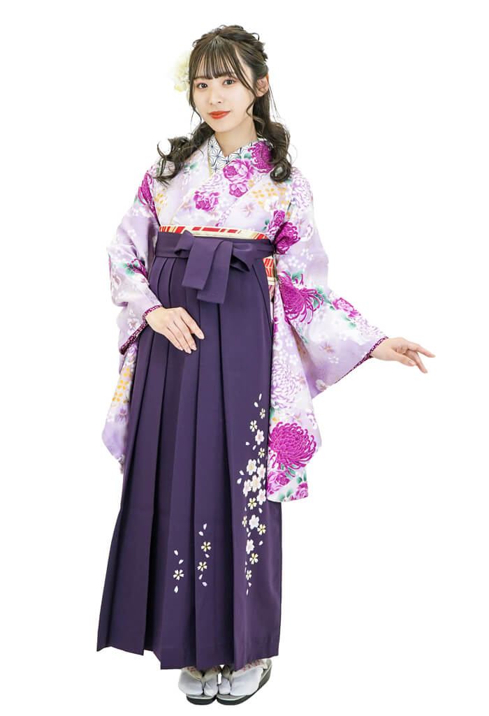 3236HL薄紫バラに菊×ムラサキ友シダレザクラ