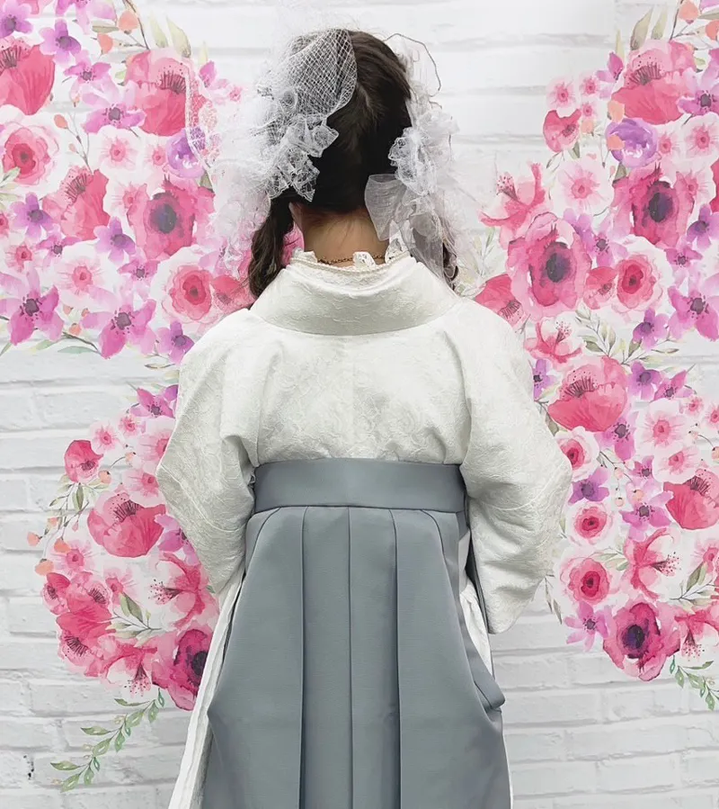 ホワイトカラーレース×ホワイトグレー