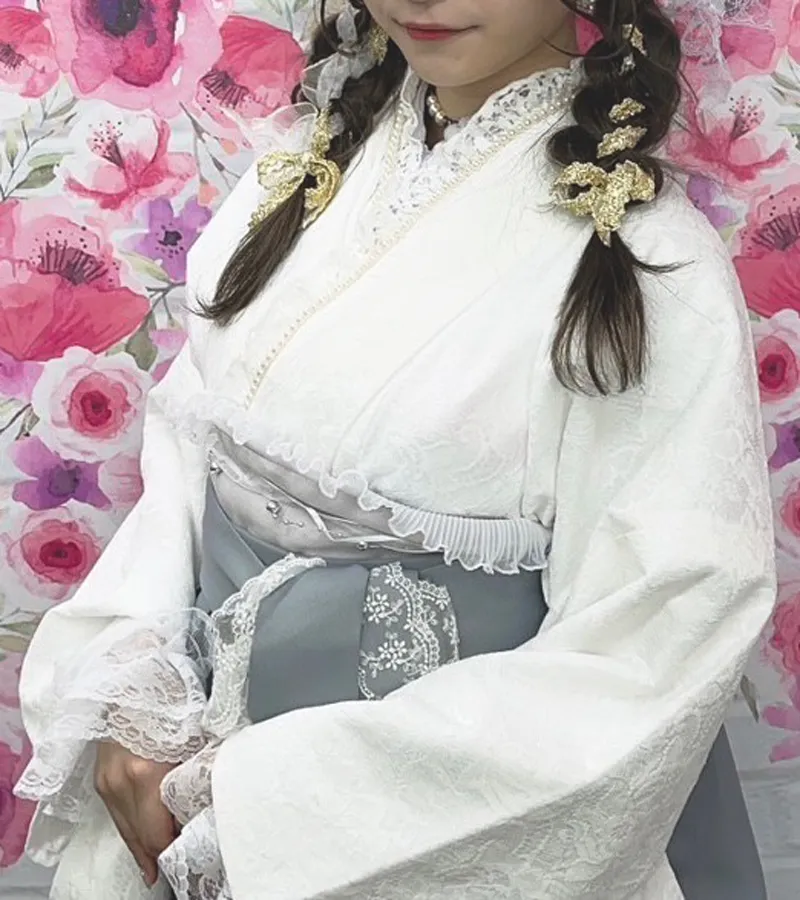 ホワイトカラーレース×ホワイトグレー