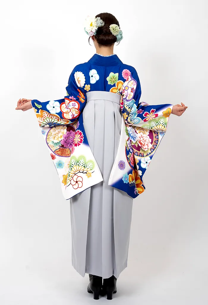 卒業式袴レンタル BBB477_NWG002 青 グレー