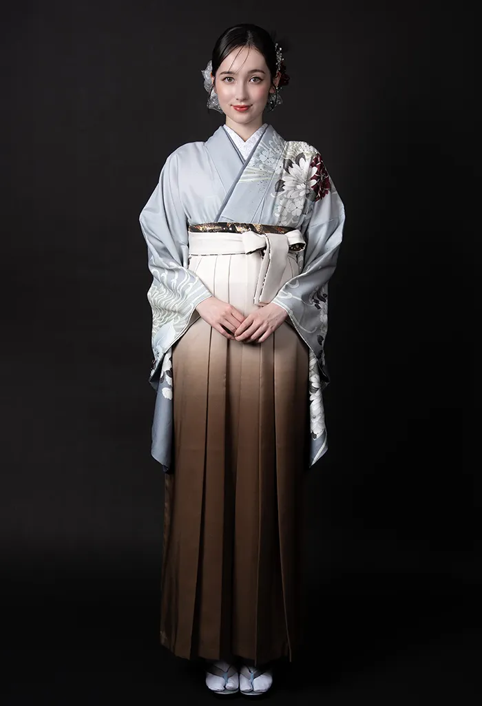 シフォングレー×乱菊クリスタル×抹茶クリームボカシ紐水玉