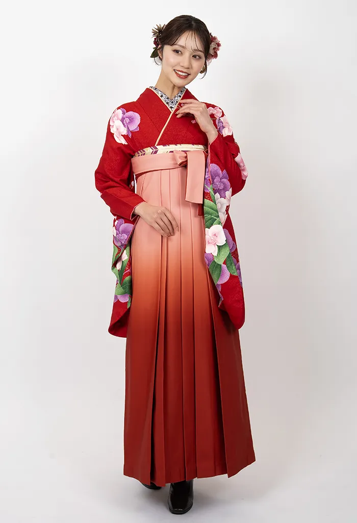 赤胡蝶蘭×サーモンピンクぼかし