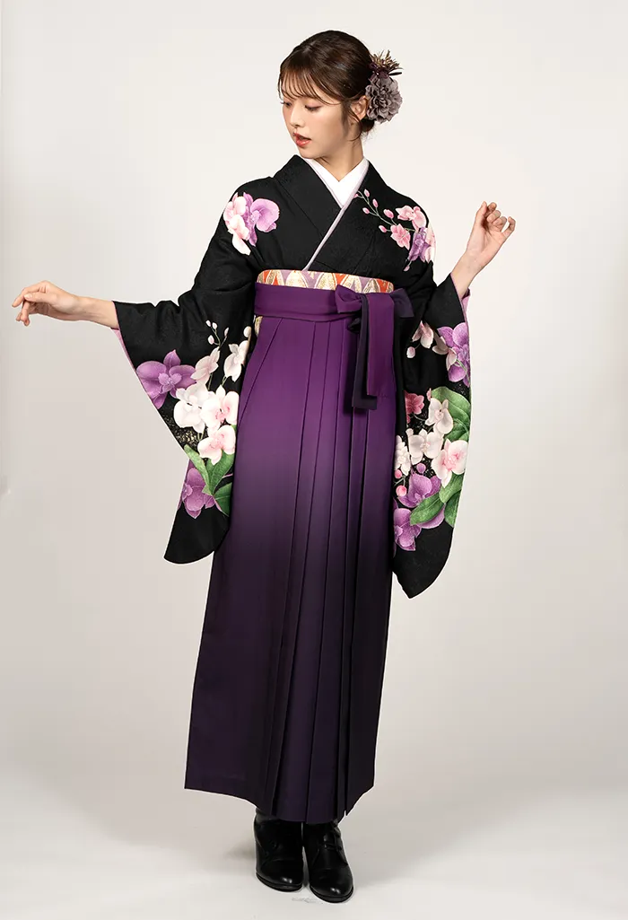 黒胡蝶蘭×紫×濃い紫ぼかし